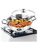 Milton Pro Cook Stainless Steel Kadhai With Glass Lid, 20 Cm / 1.68 Litres, Sandwich Bottom Cookware, Induction and Gas Stove Friendly Kadai for Cooking, Deep Frying, Stir-fry, Sauté
