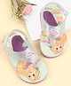 Babyoye Disney Velcro Closure Flip Flops with Disney Princes Print- Sea Green