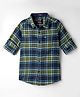 Noddy Full Sleeves Tartan Checked Shirt - Olive Green