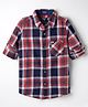 Noddy Full Sleeves Tartan Checked Shirt - Rust