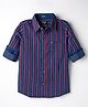 Noddy Full Sleeves Striped Shirt - Red & Blue