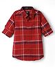 Noddy Full Sleeves Checked Shirt - Red