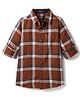 Noddy Full Sleeves Tartan Checked Shirt - Rust