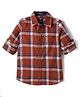Noddy Full Sleeves Tartan Checked Shirt - Rust