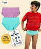 THE COVER UP PROJECT Modal Knit Pack Of 2 Solid Briefs With Iron On Stickers - Light Blue & Lilac