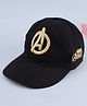Pine Kids Marvel Cotton Woven Summer Cap With Avengers Print Black - Diameter 20