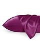 Mush BePlush Collection Satin Pillow Cover Set of 2 with Envelope Closure and 3 Satin Scrunchies | Silk Pillow Cover for Hair and Skin Care| Hair & Skin Care Gift Combo | 400TC | Crimson Wine