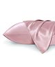 Mush BePlush Collection Satin Pillow Cover Set of 2 with Envelope Closure and 3 Satin Scrunchies | Silk Pillow Cover for Hair and Skin Care| Hair & Skin Care Gift Combo | 400TC | Lavender