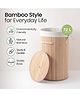 Mush Bamboo Wooden Laundry Basket - Natural Round