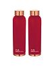 The Better Home Copper Water Bottle 1 Litre Water Bottle For Office | Water Bottle For Kids | 100% Pure Copper Insulation Wide Mouth With Ergonomic Design | Water Bottle For Home Maroon Pack of 2