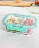 UMAI Two Compartment Lunch Box for Office Men, Kids, Women | Glass | Microwave Safe | Leak-Proof | Airtight | Safety Lock Lid | Glass Tiffin Box for Office, School (570ml)