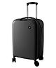 THE CLOWNFISH Valencia Series Small 20inch Trolley Bag for Travel | Suitcase for Travel | Collapsible Easy-to-Store | with Cover | Water Resistant Cabin Trolley Bag | Black