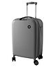 THE CLOWNFISH Valencia Series Small 20inch Trolley Bag for Travel | Suitcase for Travel | Collapsible Easy-to-Store | with Cover | Water Resistant Cabin Trolley Bag | Grey