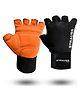 Strauss Suede Gloves, Orange/Black, Large