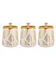 The Better Home Ceramic Jars for Kitchen Storage with Bamboo Lids | 280 ml Each | Pack of 3 | Airtight Multipurpose Containers | Ideal for Pickles, Nuts & Dry Fruits