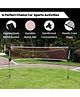Strauss Badminton Net with Stand Poles | Pickle Ball and Tennis Net | Polypropylene Fiber | Size - Width 310cm, Adjustable Height 75-165cm | Easy to Use & Portable Playing | Eye Size 1.3 * 1.3cm