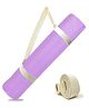 Strauss TPE Yoga Mat | Exercise Mat For Home Workout, Gym and Yoga Sessions | Anti Slip Gym Mat | Workout Mat For Men, Women and Kids | Yoga Mat With Carry Strap | Thickness: 6MM,(Purple)