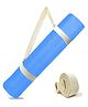 Strauss TPE Yoga Mat | Exercise Mat for Home Workout, Gym and Yoga Sessions | Anti Slip Gym Mat | Workout Mat for Men, Women and Kids | Yoga Mat with Carry Strap | Thickness: 6MM,(Sky Blue)