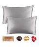 Beplush Satin Pillow Cover(1 Pair) - Silver Grey