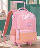 Barbie Height 17 Inches Trolley School Bag 22.5 Litres With 2 Compartments &  1 Front Pocket - Pink and Peach