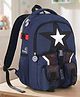 Captain America Height 17 Inches School Bag 22.5 Litres With 2 Compartments & 1 Front Pocket - Blue