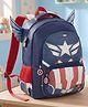 Captain America Height 16 Inches School Bag 19 Litres With 2 Compartments, 1 Front Pocket & Wings Applique - Blue