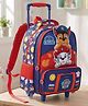 Paw Patrol Height 16 Inches Trolley School Bag 22 Litres 2 Compartment 1 Front Pocket - Blue