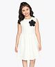 ZIP ZAP ZOOP Knit Sleeveless  Floral Applique Detailed Dress - Black