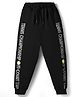 Taeko Single Jersey Knit Full Length Lounge Pant with Tennis Print - Black