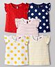 Babyhug Cotton Knit T-Shirts with Graphics Half Sleeves Multi Color 3-4 Years Pack of 5