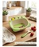 Luvlittle Bamboo Fiber Crocodile Themed Bowl-Green
