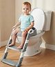 Luvlittle Baby Ladder Potty Seat Potty Step Stool Training Seat with Ladder Step Up Non-Slip Steps Adjustable Foldable for Kids Baby 1 to 7 Years -Grey