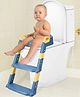 Luvlittle Baby Ladder Potty Seat Potty Step Stool Training Seat with Ladder Step Up Non-Slip Steps Adjustable Foldable for Kids Baby 1 to 7 Years - Blue
