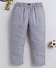 BAATCHEET Cotton Woven  Solid Pants - Grey