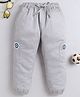 BAATCHEET Cotton Woven Evil Eye Patch Detailed Joggers -  Grey
