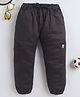 BAATCHEET Cotton Woven Panda Patch Detailed Joggers -  Dark Grey