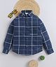 BAATCHEET Cotton Woven Full Slleeves Checked Shirt - Navy Blue