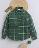 BAATCHEET Cotton Woven Full Sleeves Checked Shirt - Green