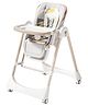 Babyhug Giggle Glide High Chair & Swing - Beige| 3-in-1 Convertible Design| Adjustable Height & Recline| Dual Food Tray| 5-Point Safety Harness| Foldable & Portable| 6 Months to 5 Years
