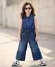OLLINGTON ST. Denim Co-Ord Set Of Sleeveless Top & Pant - Blue