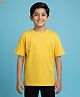 Kiddopanti Cotton Knit Half Sleeves Solid Tee - Yellow