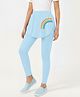 Plan B Cotton Knit Rainbow Printed Skeggings - Sky Blue