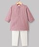 Babyhug Georgett Woven Full Sleeves Embroidered Kurta Pyjama Set - Lavender