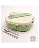 Honor Your Home Portable Lunch Box With Spoon and Fork|bpa Free|leak Resistant|3 Compartment, 1 Spoon 1 Fork|1200ml|perfect for School Kids & Outdoors|green