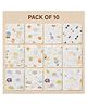 HONOR YOUR HOME Muslin Face Napkin/Wash Cloth-Assorted Colours-Pack of 10