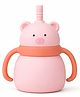 Honor Your Home Silicone Baby Spout Sippy Cup With Soft Silicone Straw & Handles 200 Ml - Pink