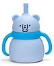 Honor Your Home Silicone Baby Spout Sippy Cup With Soft Silicone Straw & Handles 200 Ml - Blue