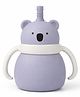 Honor Your Home Silicone Baby Spout Sippy Cup With Soft Silicone Straw & Handles 200 Ml - Grey