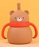 HONOR YOUR HOME Silicone Baby Spout Sippy Cup with Soft Silicone Straw & Handles 200 ML - Brown