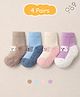 The little lookers Cotton Knit Pack Of 4 Animal Designed Socks - Multi Colour